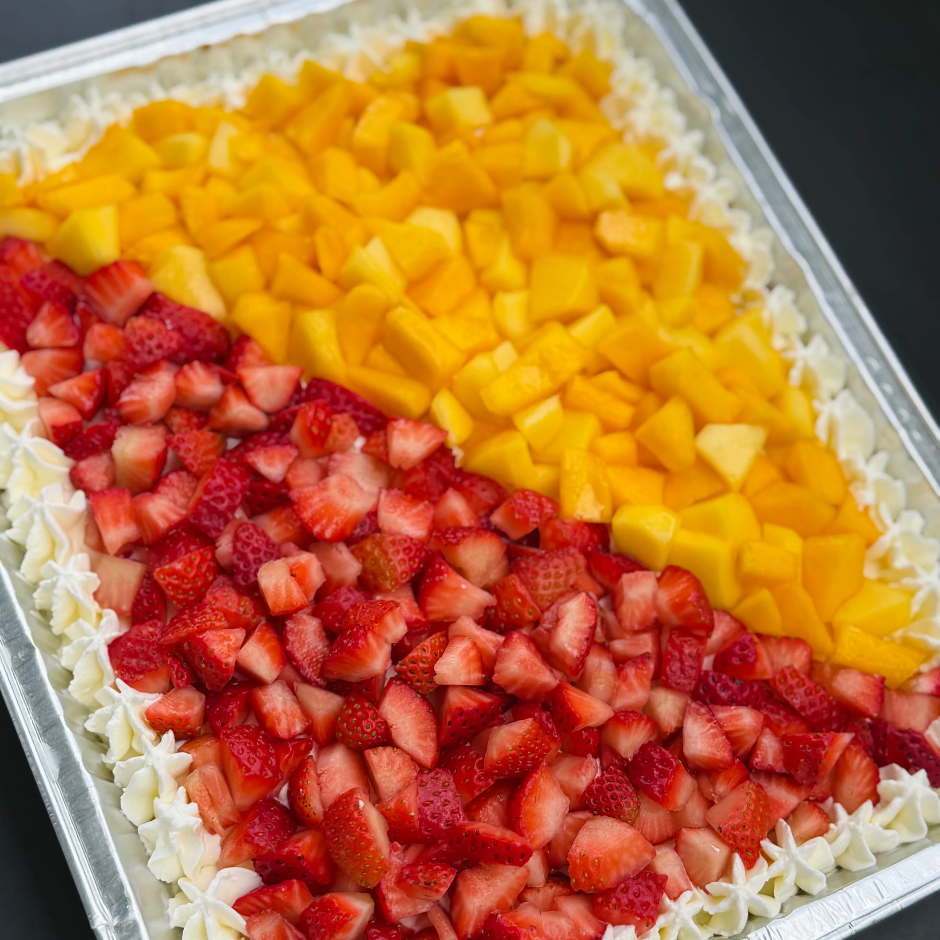 Mango Berry Tres Leches Cake